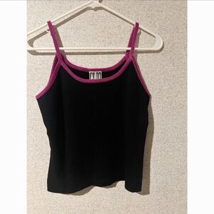 Clio black-purple sleeveless top silk/cotton